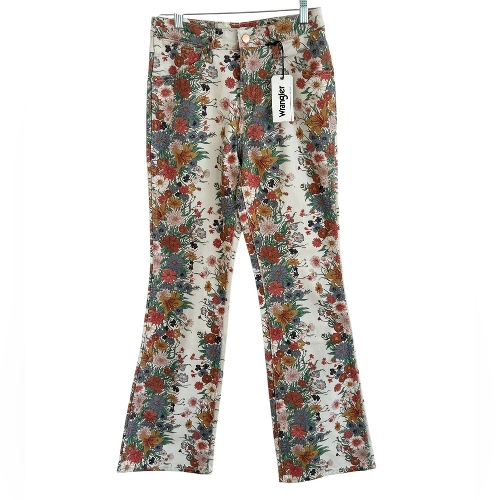 Wrangler Westward 626 Floral Print High Rise Bootcut Jeans NWT 27 x 32